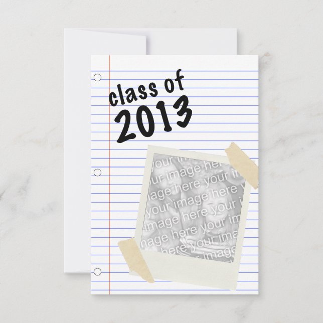 class of 2013 notebook paper invitation (Front)