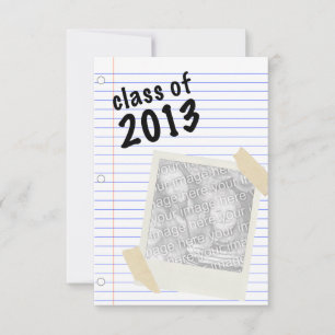 class of 2013 notebook paper invitation
