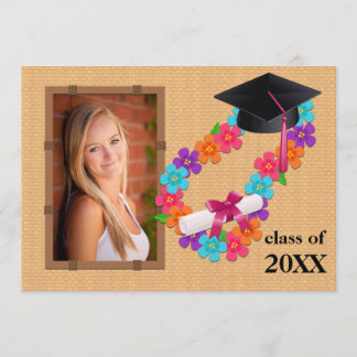 Class of 2013 Pink Lei Graduation Invitation