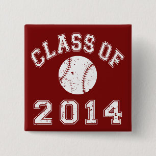 Class Of 2014 Baseball 15 Cm Square Badge