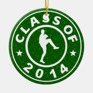 Class Of 2014 Baseball Ceramic Tree Decoration