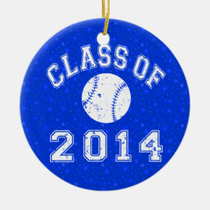 Class Of 2014 Baseball Ceramic Tree Decoration