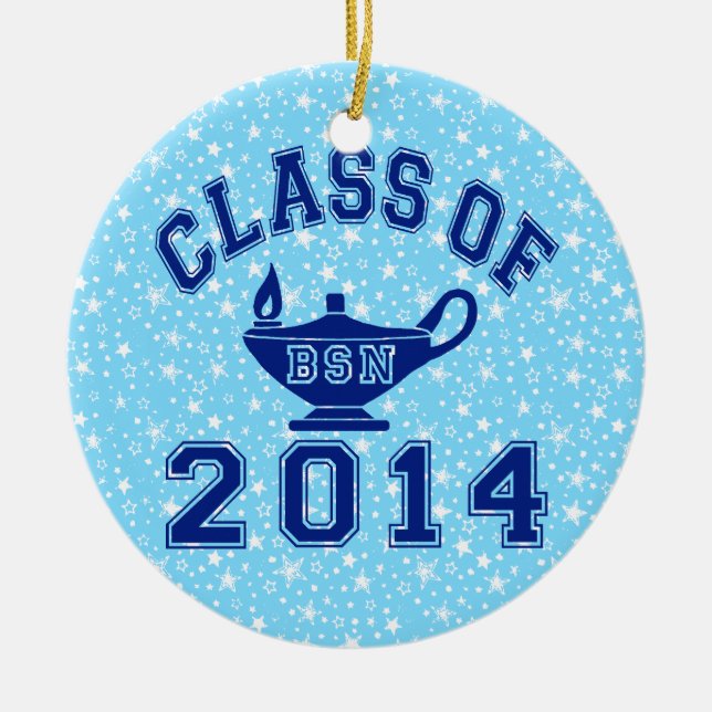 Class Of 2014 BSN Ceramic Tree Decoration (Front)