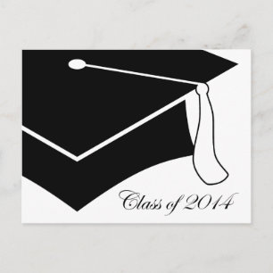 class of 2014 graduation cap invitation postcard