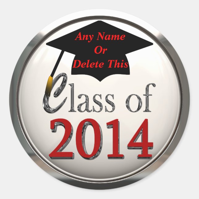 Class Of 2014 Graduation Stickers (Front)