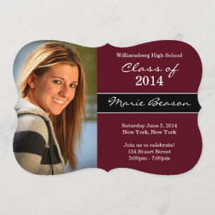 Class of 2014 Maroon Graduation Invitation