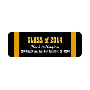 Class of 2014 or ANY YEAR Gold Stripes V008