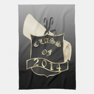 Class of 2014 Shield and Diploma Tea Towel