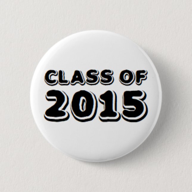 class of 2015 6 cm round badge (Front)