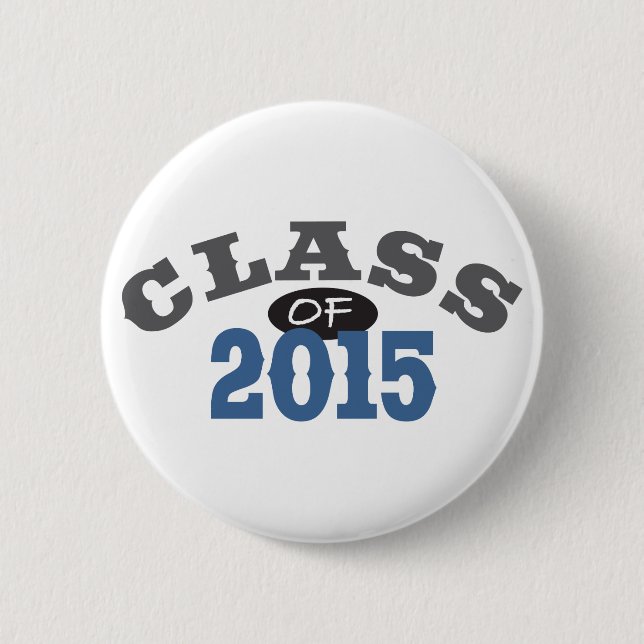 Class Of 2015 Blue 6 Cm Round Badge (Front)