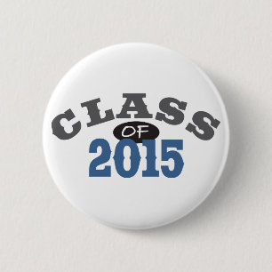 Class Of 2015 Blue 6 Cm Round Badge