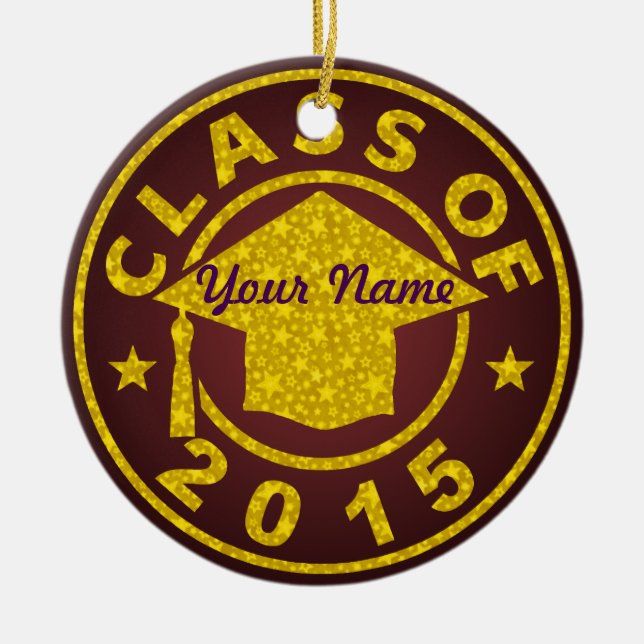 Class Of 2015 Ceramic Tree Decoration (Front)