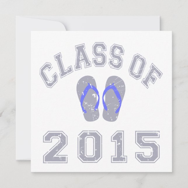 Class Of 2015 Flip Flop Grey - Blue 2 (Front)