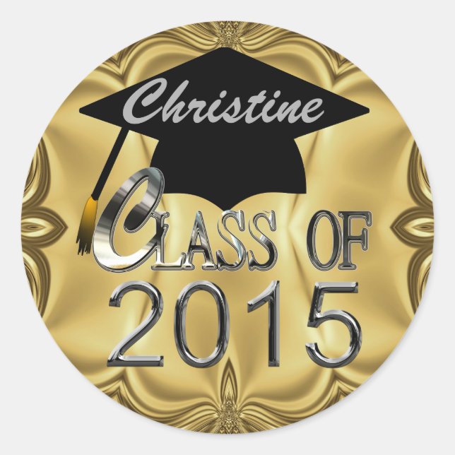 Class Of 2015 Gold Graduation Seals (Front)