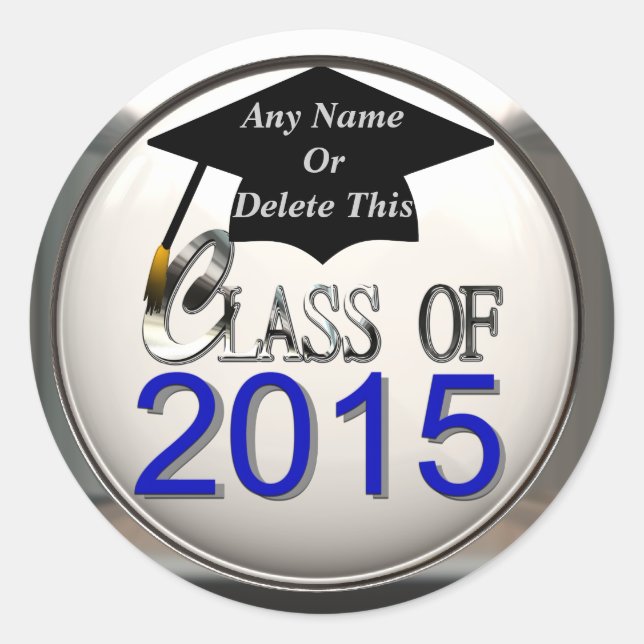 Class Of 2015 Graduation Stickers (Front)