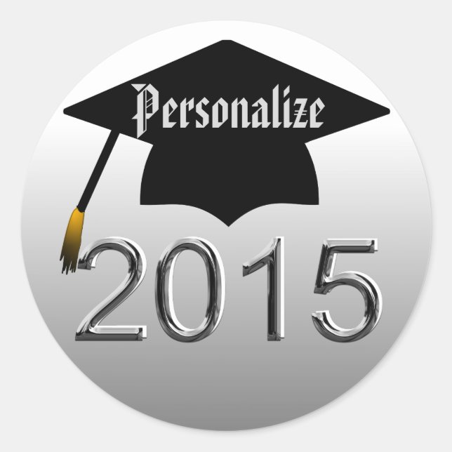 Class Of 2015 Graduation Stickers Seals (Front)