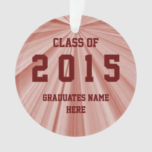 Class of 2015 Maroon Round Ornament