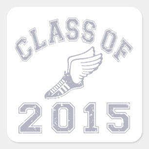 Class Of 2015 Track & Field - Grey 2 Square Sticker