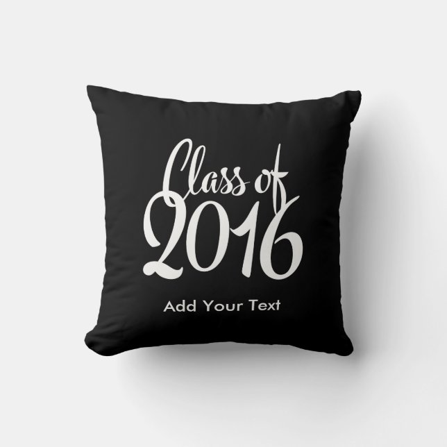 Class of 2016 Elegant Retro Graduation Cushion (Front)
