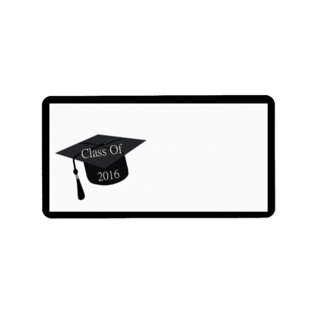 Class Of 2016 Graduation Cap Label (Front)