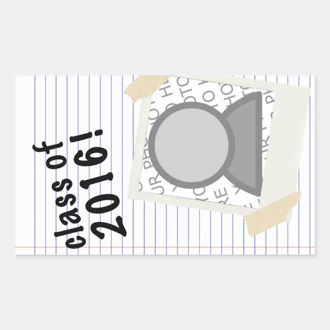 class of 2016 rectangular sticker (Front)