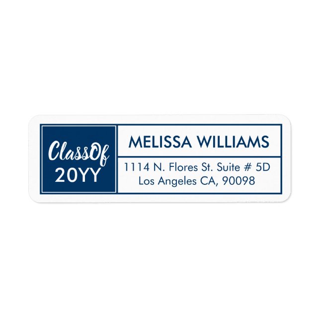 Class Of 2017 Geometric Blue Frame (Front)