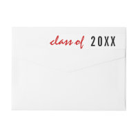 Class of 2017 graduation handwritten red, black