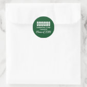 Class of 2017 Green White Graduation Envelope Seal (Bag)