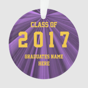 Class of 2017 Purple and Gold Ornament by Janz
