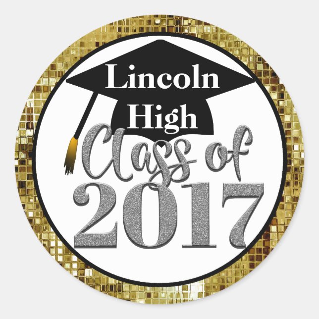 Class Of 2017 Silver And Gold Graduation Seals (Front)