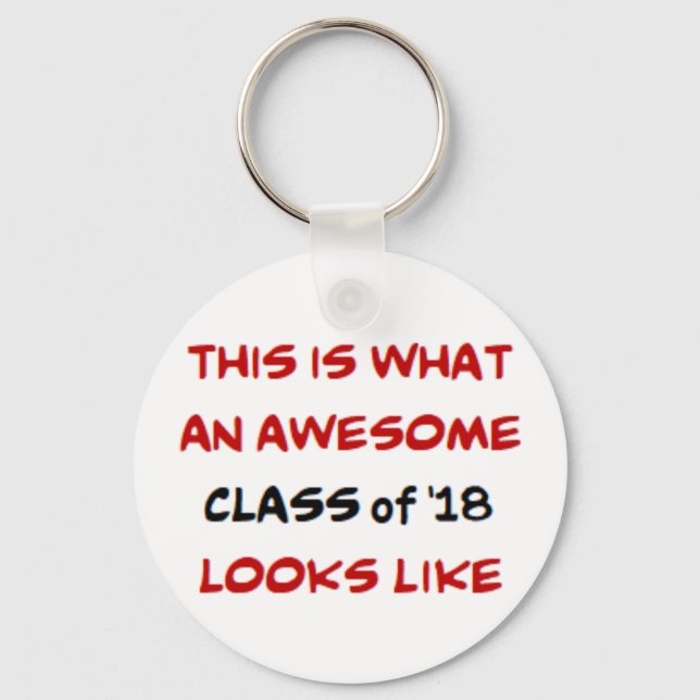 class of 2018, awesome key ring (Front)