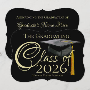 Class of 2018 Black Graduation Announcement
