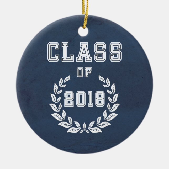 Class of 2018 ceramic tree decoration (Front)