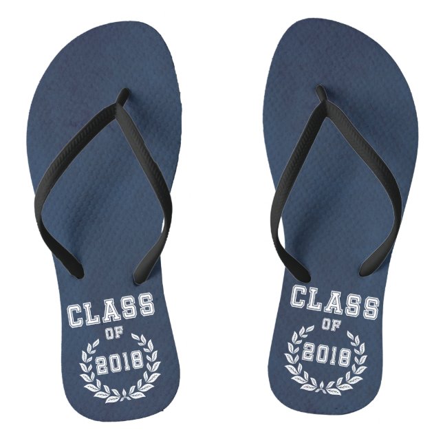 Class of 2018 flip flops (Footbed)