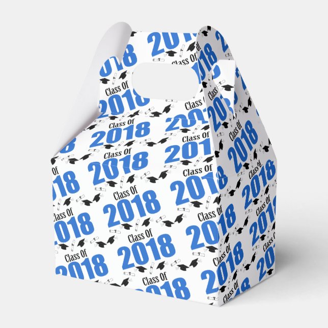 Class Of 2018 Graduation Favour Boxes (Blue) (Front Side)