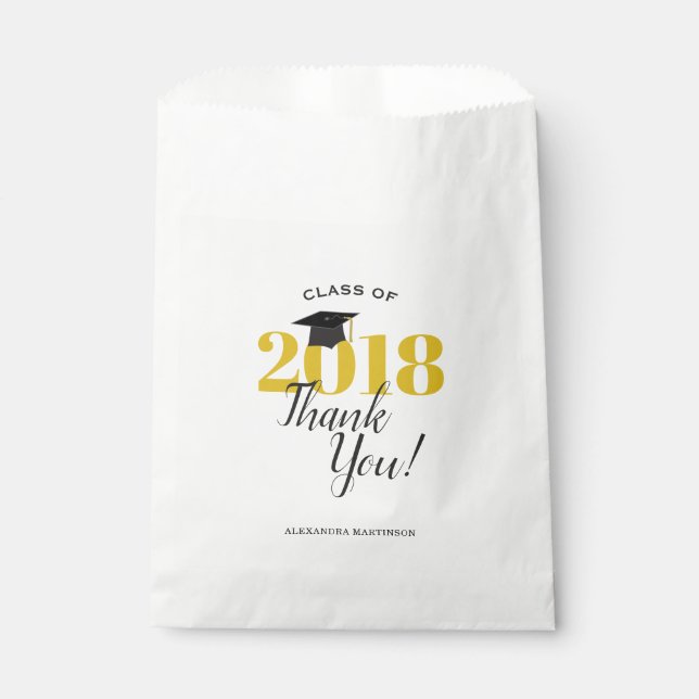 Class of 2018 Graduation Thank You Favour Bags (Front)