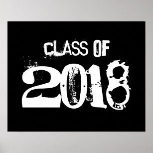 Class of 2018 Grunge Style  poster