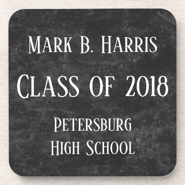 Class of 2018 Personalised coaster (Front)