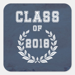Class of 2018 square sticker