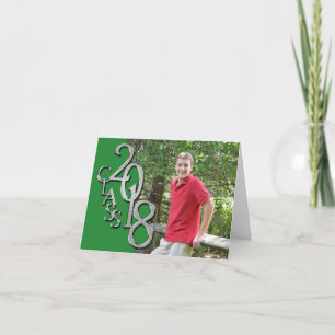 Class of 2018 Thank You Green and Silver Card