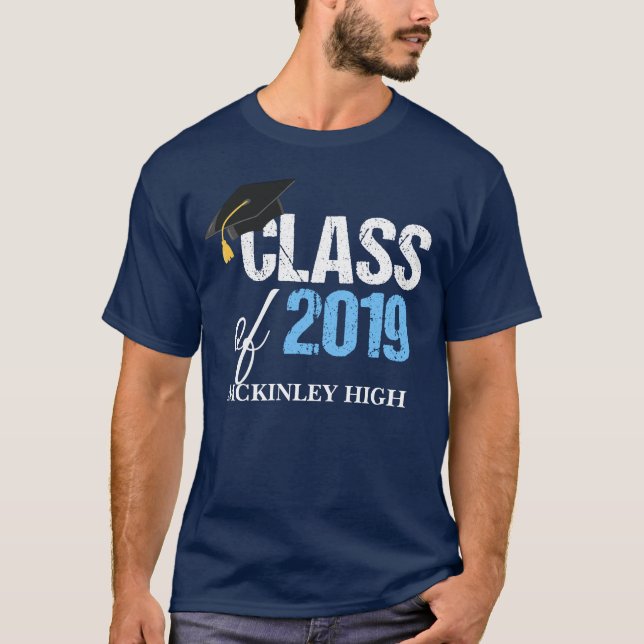 Class of 2019 Custom Senior Graduation Day T-Shirt (Front)