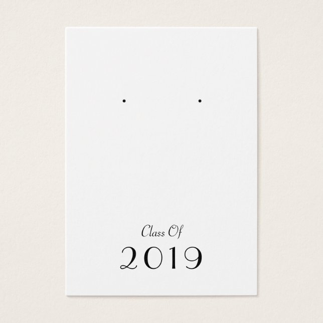 Class of 2019 Graduation Earring Display Cards (Front)