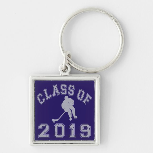 Class Of 2019 Hockey - Grey 2 Key Ring (Front)
