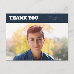 Class of 2019   Photo Graduation Thank You Postcard