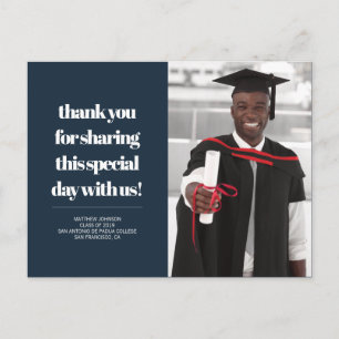 Class of 2019    Photo Graduation Thank You Postcard