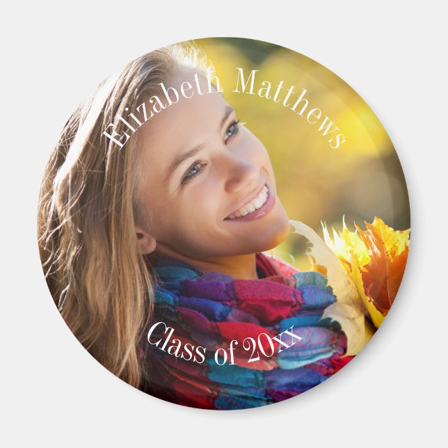 Class of 2019 Photo | Name Graduation Magnet (Front)
