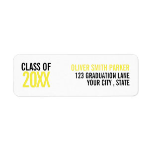Class of 2019 Yellow bold graduation custom