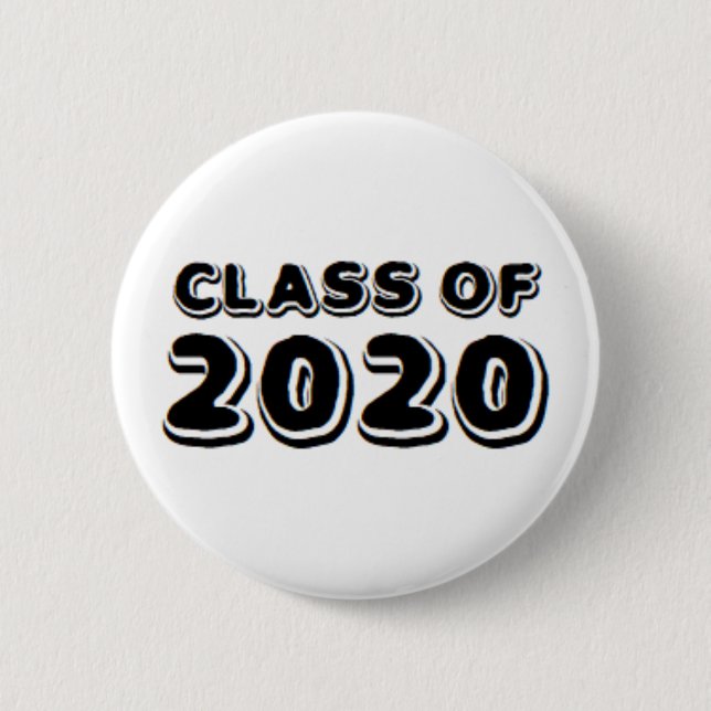 class of 2020 6 cm round badge (Front)