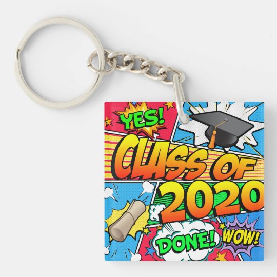 Class of 2020 Comic Book Key Ring