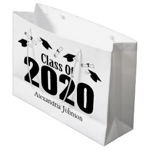 Class Of 2020 Graduation Gift Bag (Black Caps)